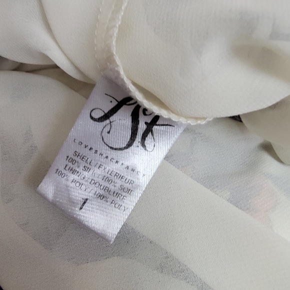 Loveshackfancy Popover Printed Silk Mini Dress Navy Blue Combo XS - Picture 14 of 16